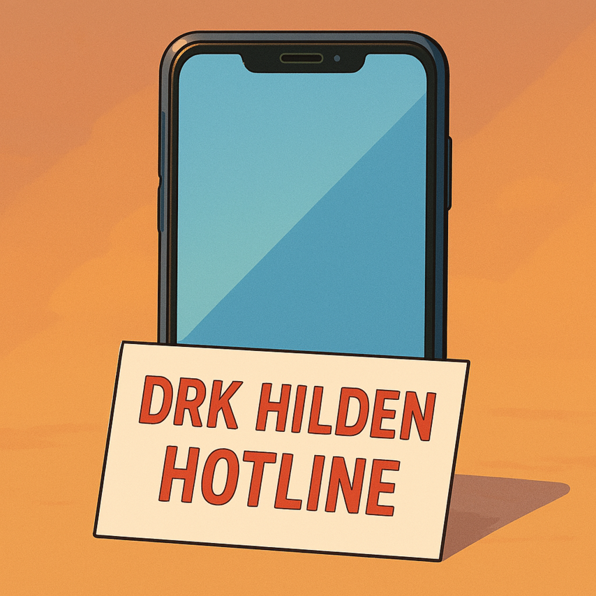 Ein Handy mit Visitenkarte